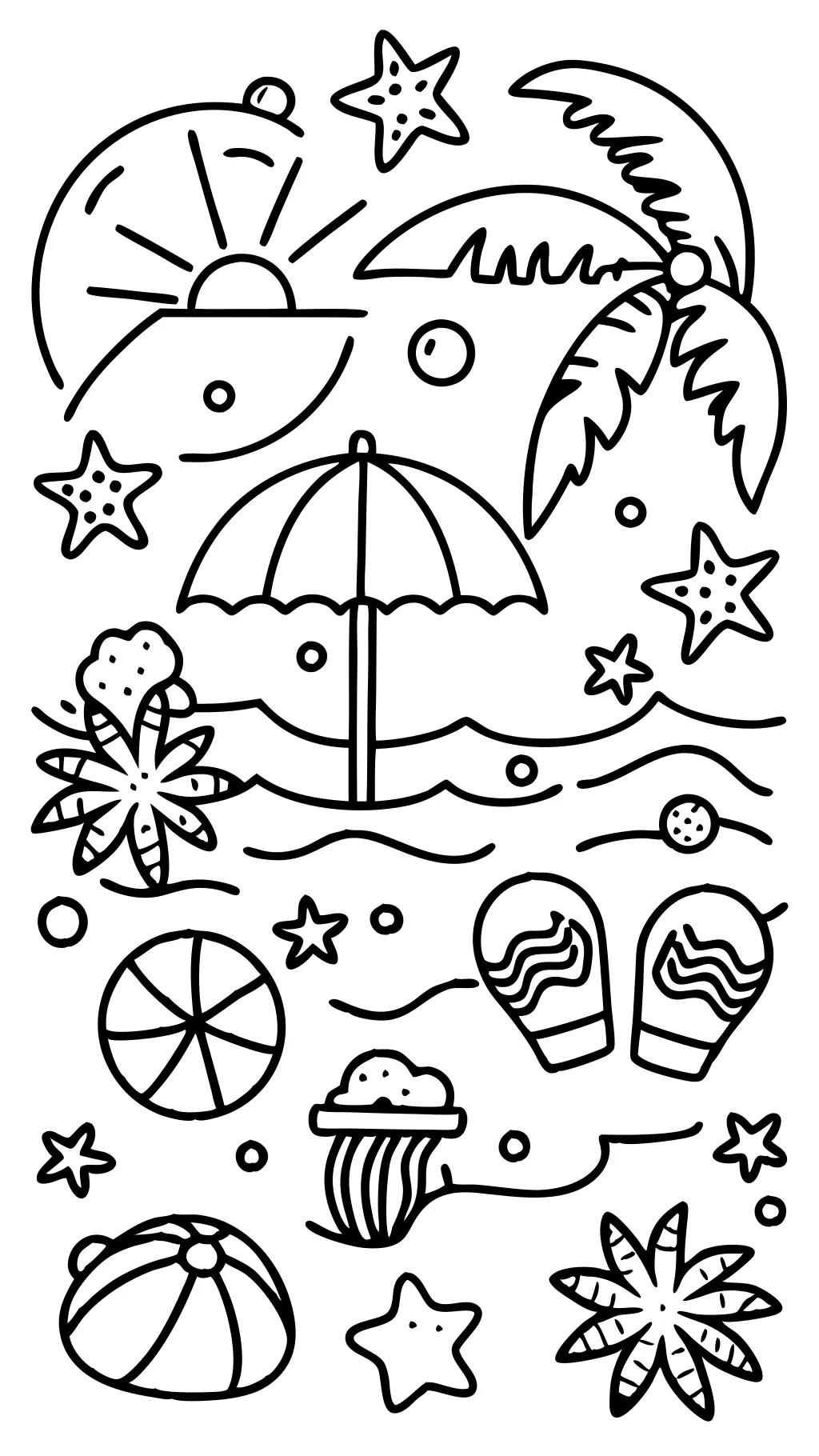 adult summer coloring pages